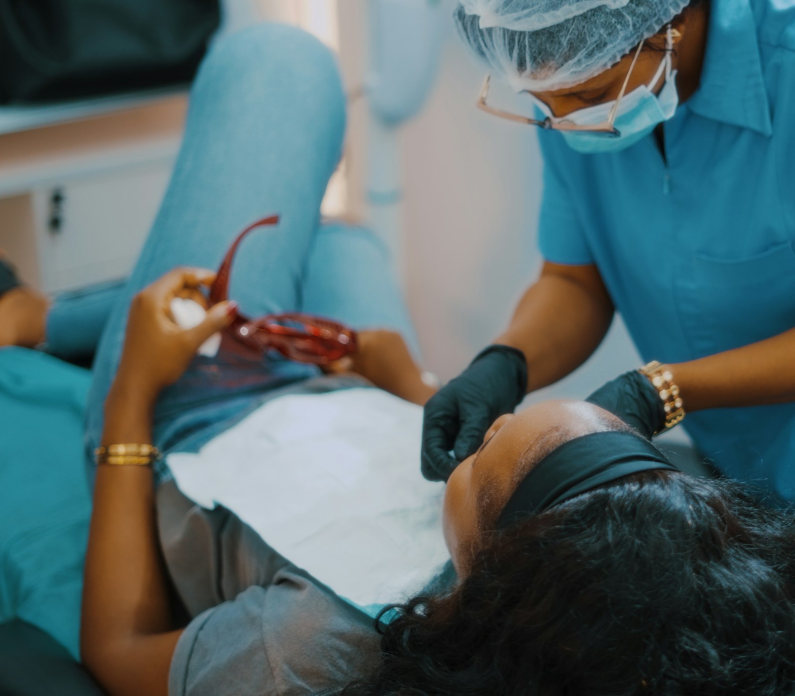The team treating a patient